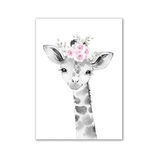 Affiches et imprimés muraux avec nom personnalisé, peintures sur toile d'art mural d'animaux pour pé