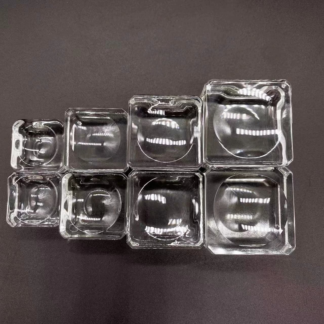 Base de sphère de verre carrée transparente, support de piédestal, présentoir à billes, accessoires 