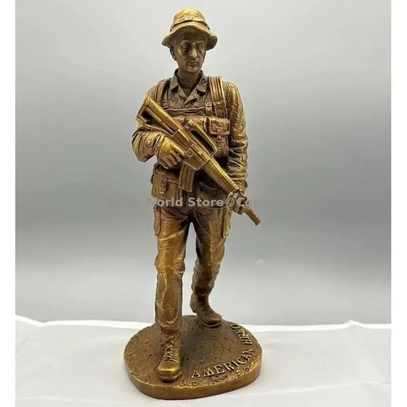 Statue de Soldat Américain en Bronze, Art Militaire Supérieur, Illimité, Histoire Américaine, Second