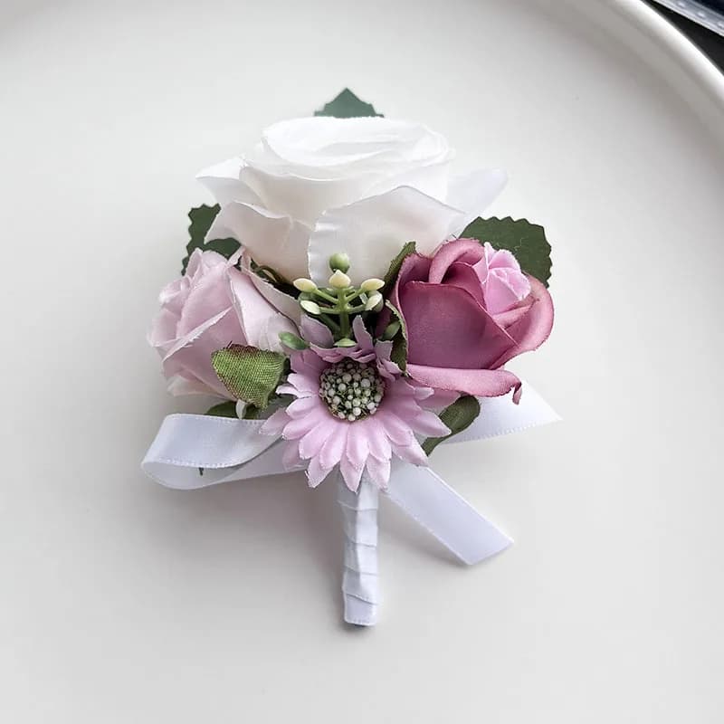 Bouquet de mariée roses rose poudré, fleurs de mariage, accessoires de mariage pour demoiselles d'ho