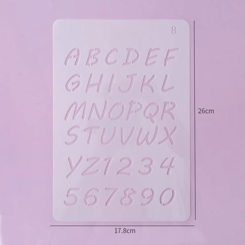 FAIS DU-Modèles de décoration de gâteau alphabet réutilisables, galets de gâteau de lettre, moule de