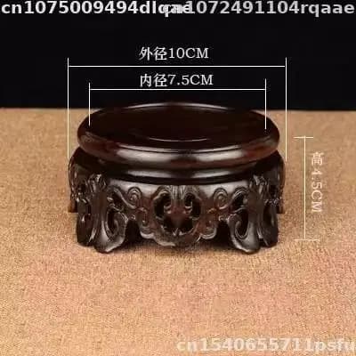Support pour plantes en bois naturel, base ronde - Porte-pot en bois massif pour bonsaï, succulentes