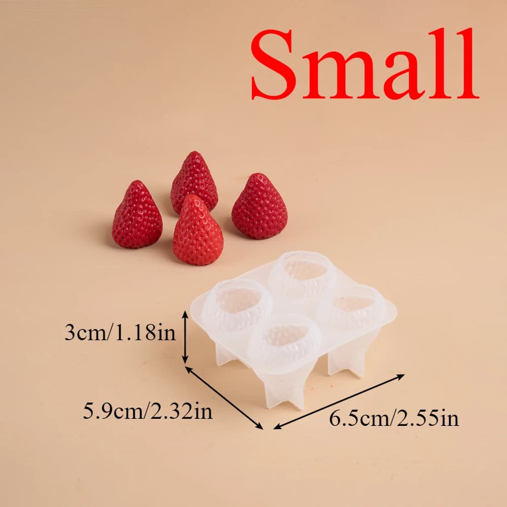 Kit de fabrication de bougies parfumées aux fraises, 1 à 4 cavités, moule en Silicone, bricolage en 