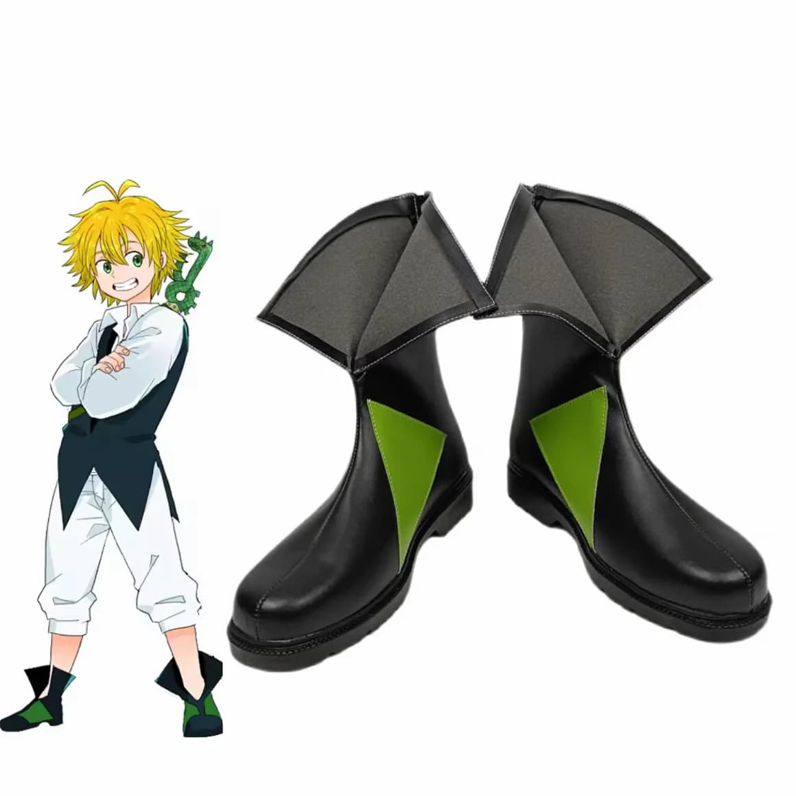 Chaussures de Cosplay Meliodas les sept péchés capitaux, bottes de carnaval d'halloween