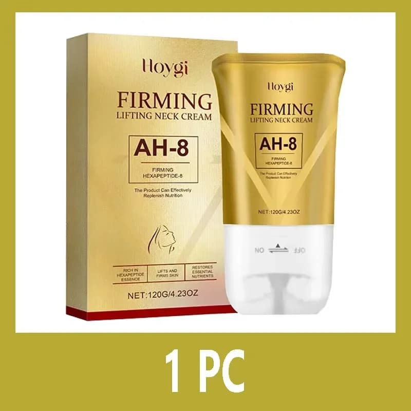 La crème pour le cou raffermissante et non collante AH-8 hydrate en profondeur, lisse et raffine la