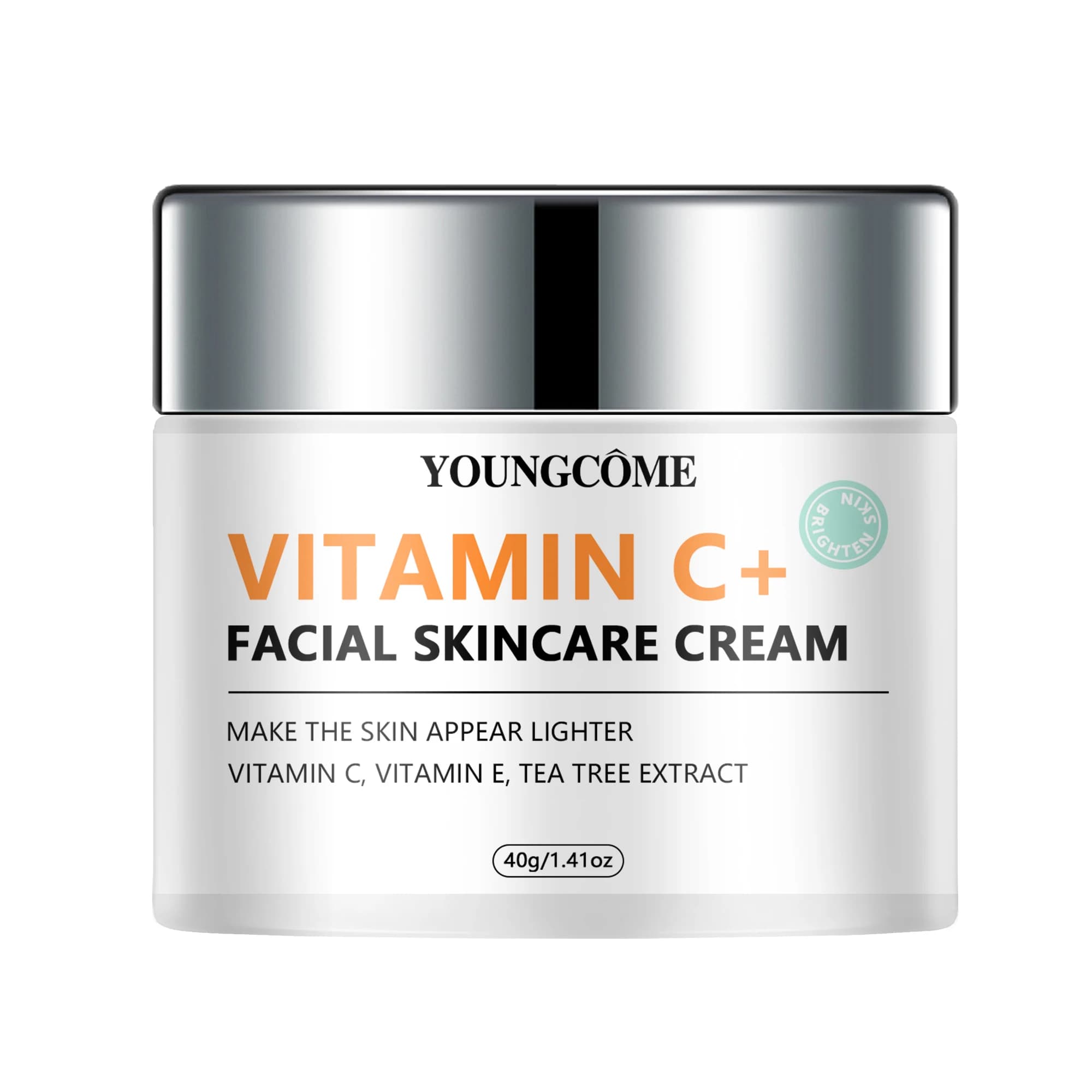 Crème hydratante pour le visage à la vitamine C avec extrait d'arbre à thé et vitamine E, crème hydr