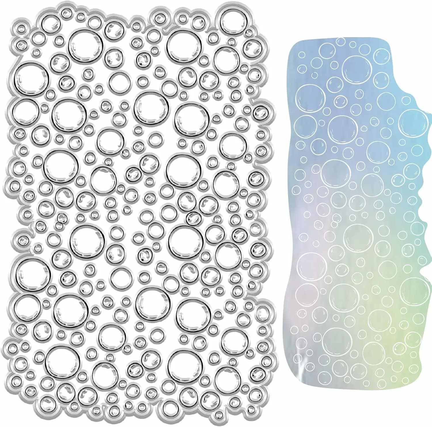 S fond tampons clairs été mer eau Texture points tampon en Silicone caoutchouc Transparent réutilisa
