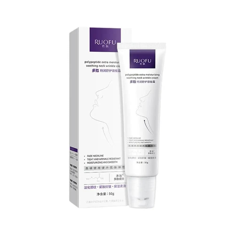 Crème pour le cou avec applicateur à bille, collagène polypeptidique, avocat, pour la réduction des 