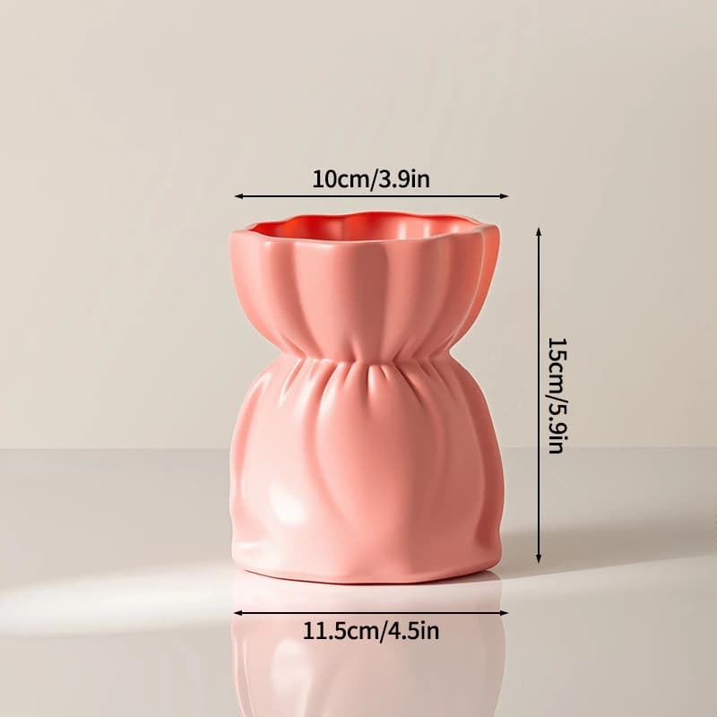 Vase en verre rose moderne, Vases à fleurs hydroponiques, Vase à fleurs décoratif en verre pour la m