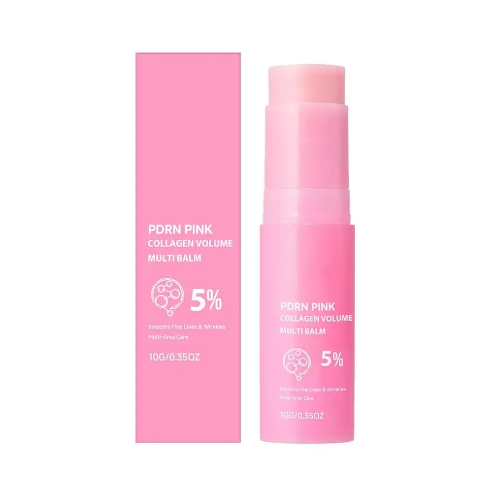 Baume multi-usages au collagène rose PDRN, hydratant et repulpant pour une peau lisse et atténuant l