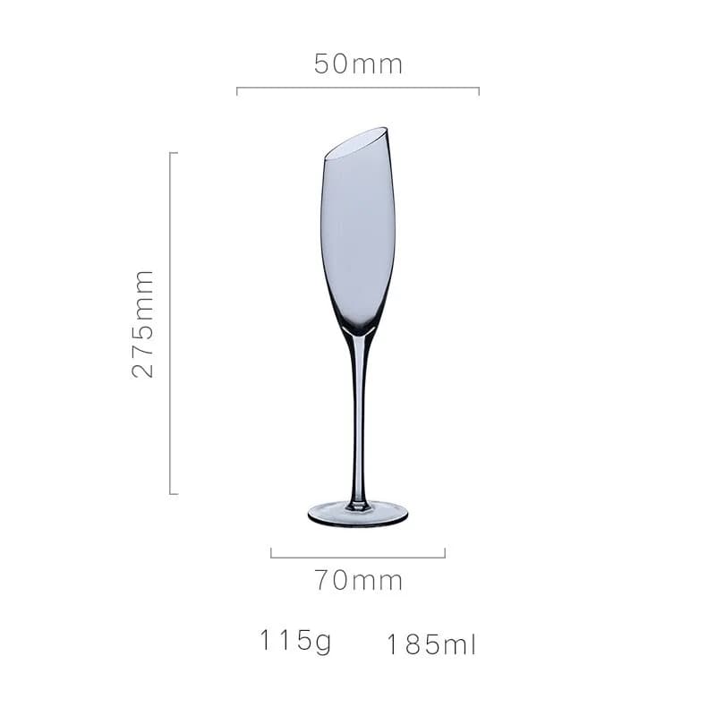 Verre à vin à Champagne biseauté créatif, gobelet Transparent en cristal, verres colorés, Style nord