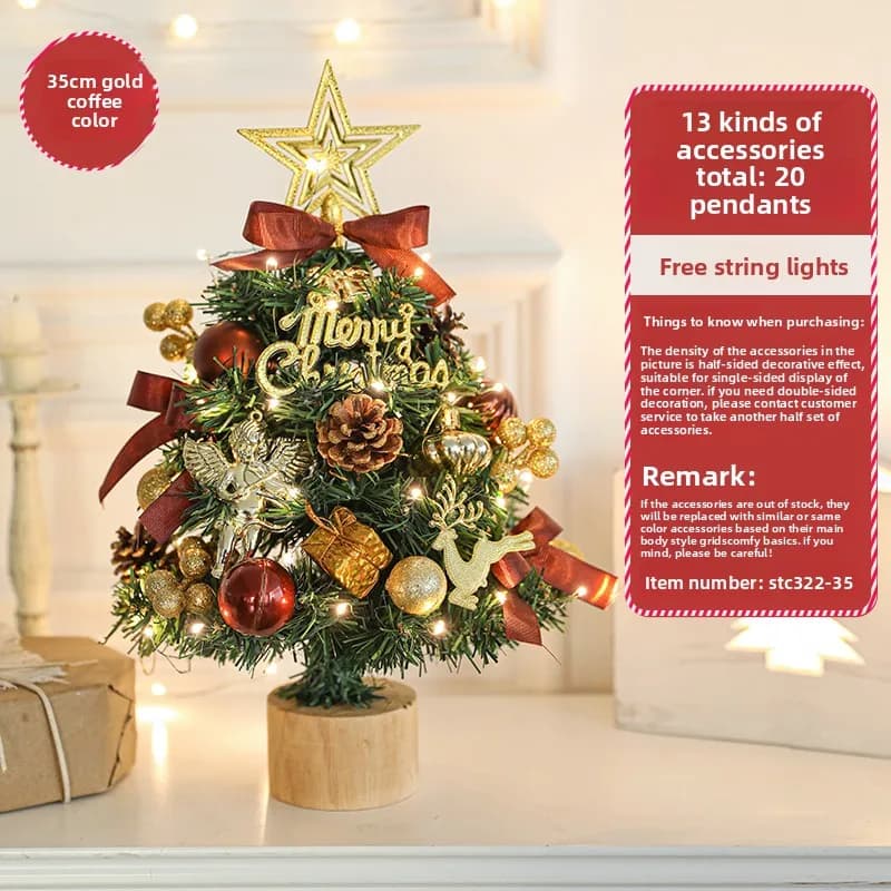 Arbre de noël 2024, nouvelle maison, petit ornement de bureau, paquet de matériel de bricolage, déco