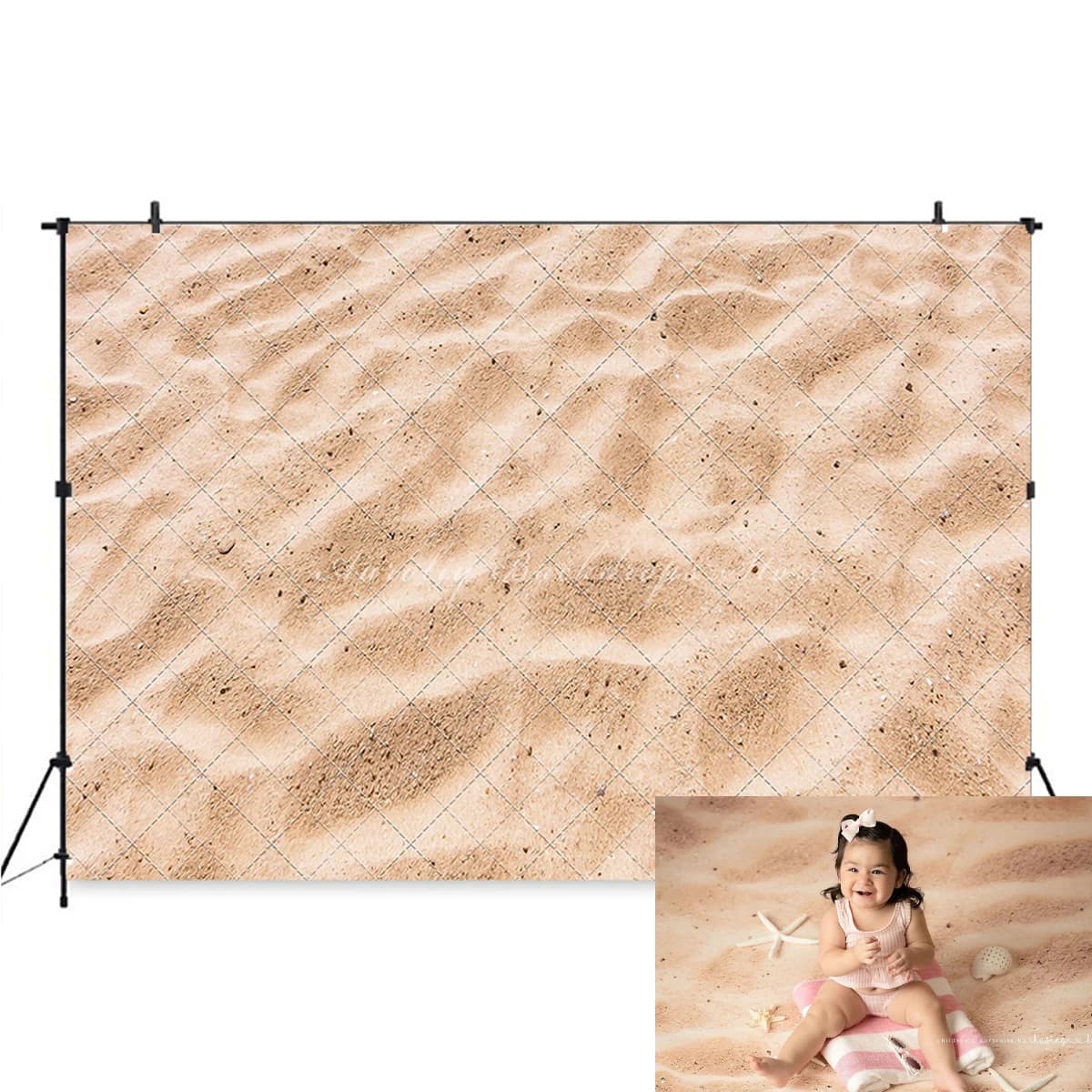 Arrière-Plan de Plage, Sol de Sable, Accessoires de Photographie pour Enfant et Adulte, Décors de Ph