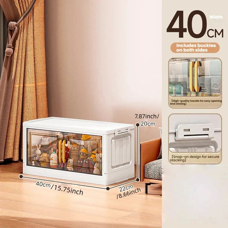 Armoire de rangement double porte pour salon, boîte de rangement pliable sur pied, pas d'installatio