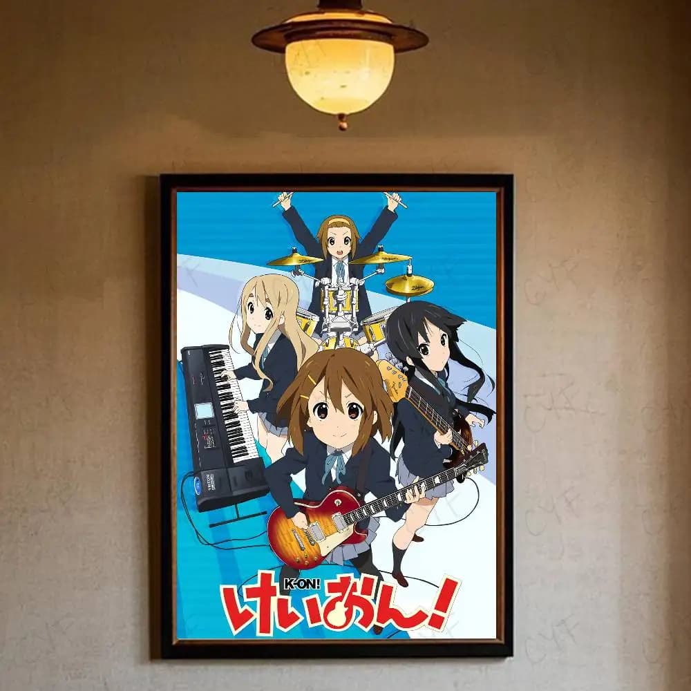 Anime Kawaii fille k-on mignon affiche HD art collant mur étanche maison salon chambre bar décoratio