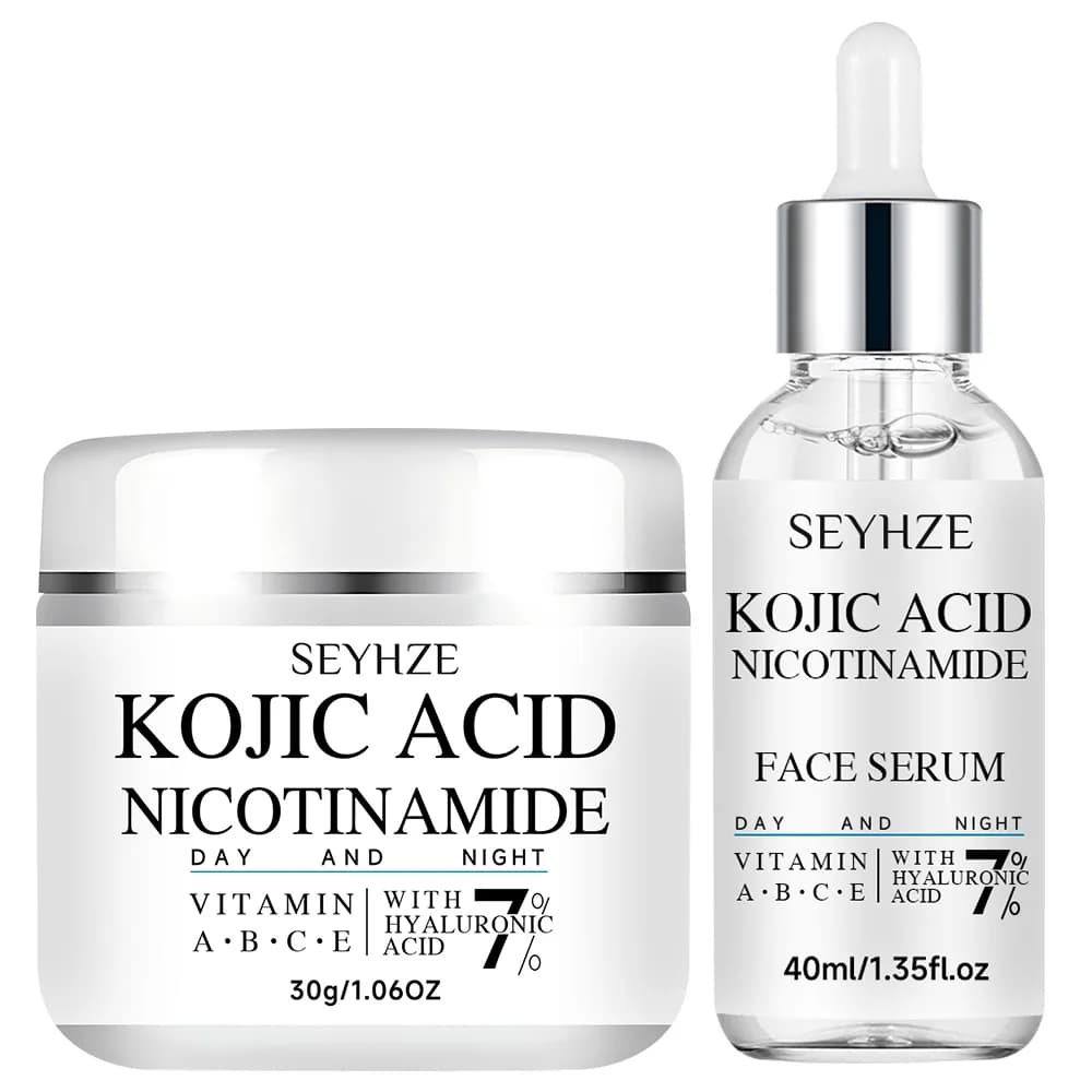 SEYHZE Ensemble de soins du visage à la curcumine, crème hydratante jour et nuit + sérum, 2 pièces,
