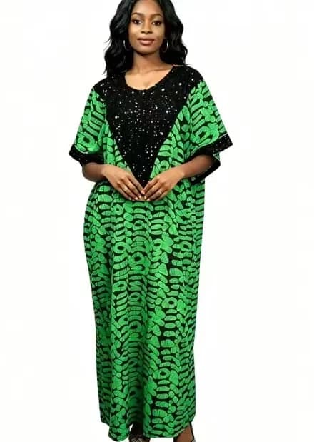 Robe Africaine Dashiki Longue et Élégante à Bretelles Spaghetti pour Femme, Vêtement Traditionnel Af