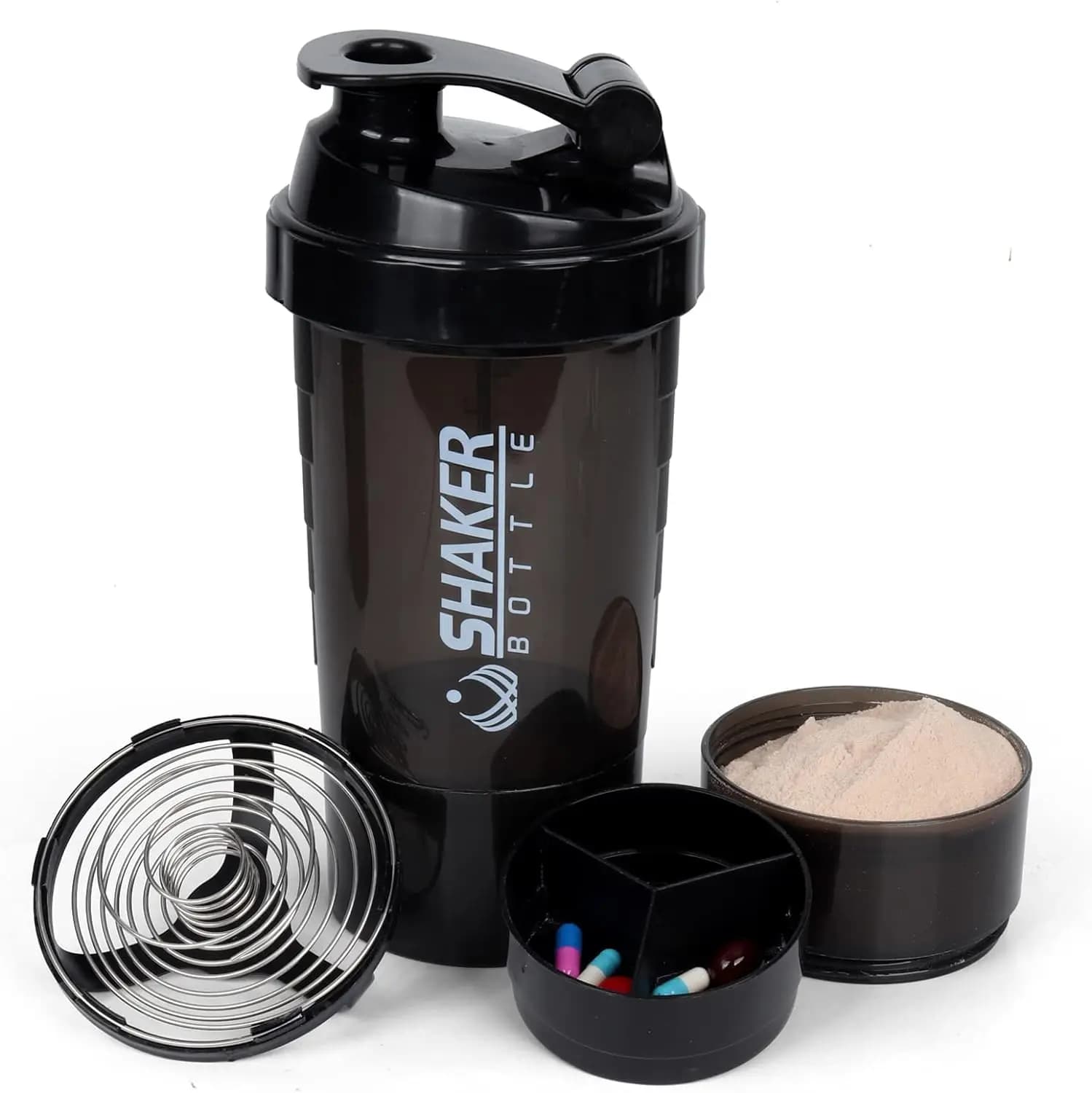 Bouteilles Shaker de protéines portables de 16OZ, tasse d'eau pour sport, salle de sport, Fitness, m