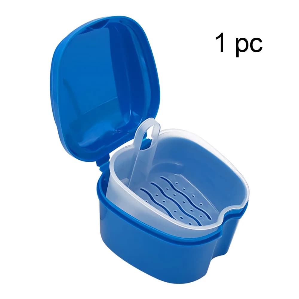 Boîte de bain pour prothèses dentaires, organisateur, boîte de rangement pour fausses dents, avec fi