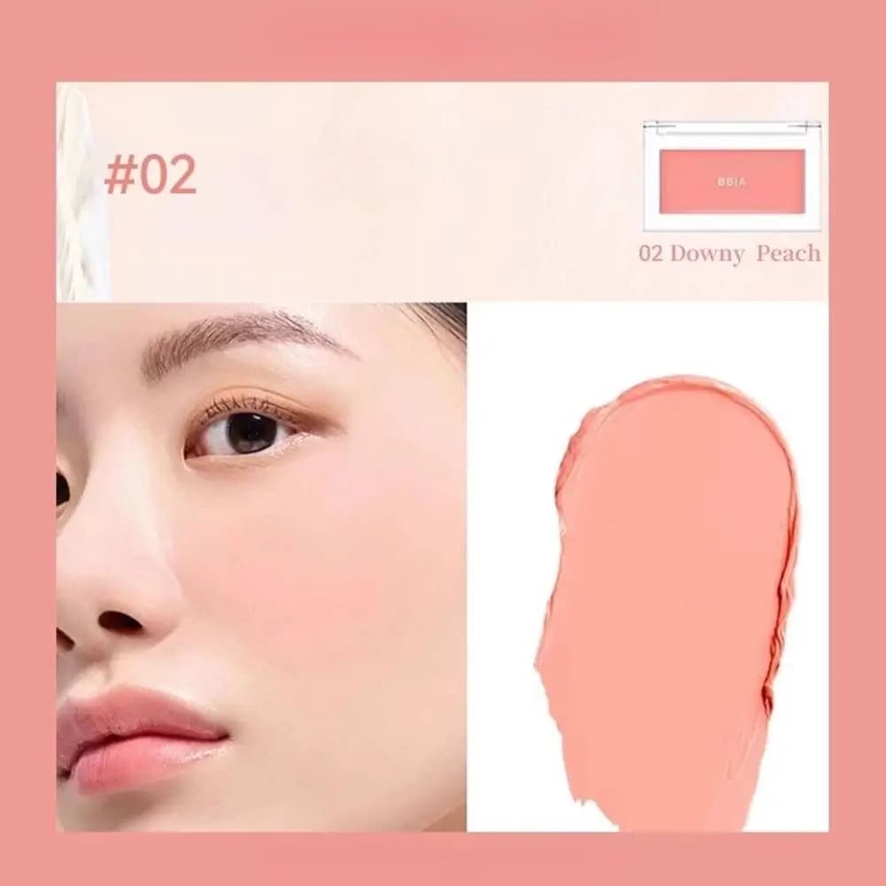 BBIA Downy joue Blush crème étui Transparent choix de couleurs multiples (pêche/Fig) Texture crémeus