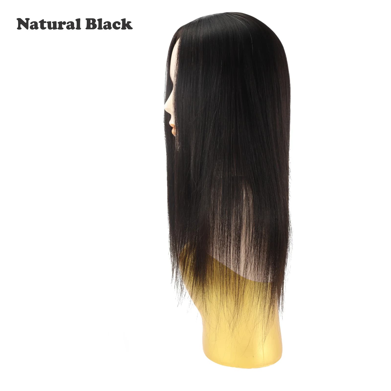 Topper de cheveux humains blond ombré de 20 pouces, 10x12cm, cheveux européens vierges avec base en 
