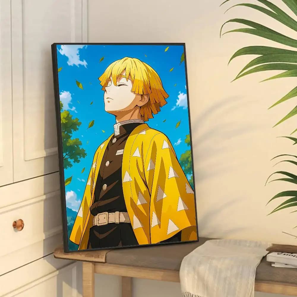 Agatsuma Zenitsu Anime d-démon Slayer affiche mur Art décor à la maison chambre décor numérique pein