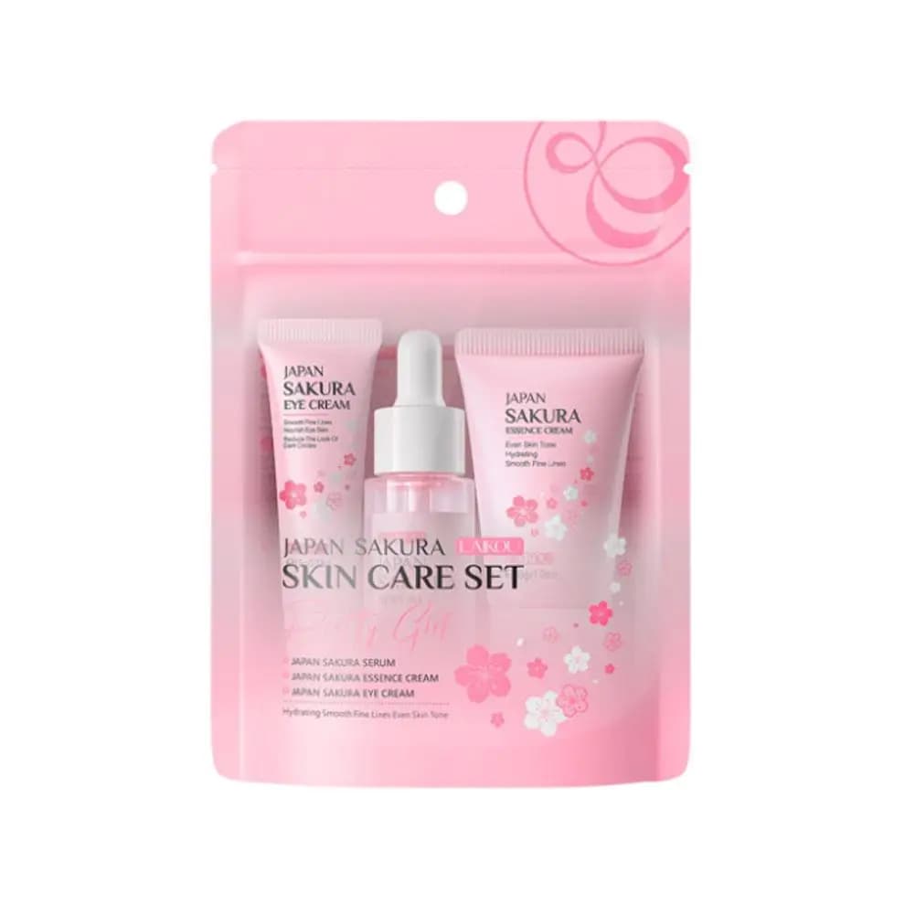 Ensembles de soins de la peau Sakura, crème pour le visage, sérum, toner, nettoyant pour le visage,