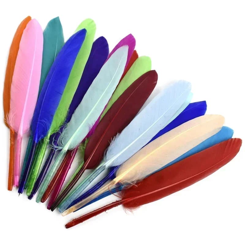 Plumes de canard colorées pour l'artisanat, accessoires de bricolage, travaux d'aiguille, décoration