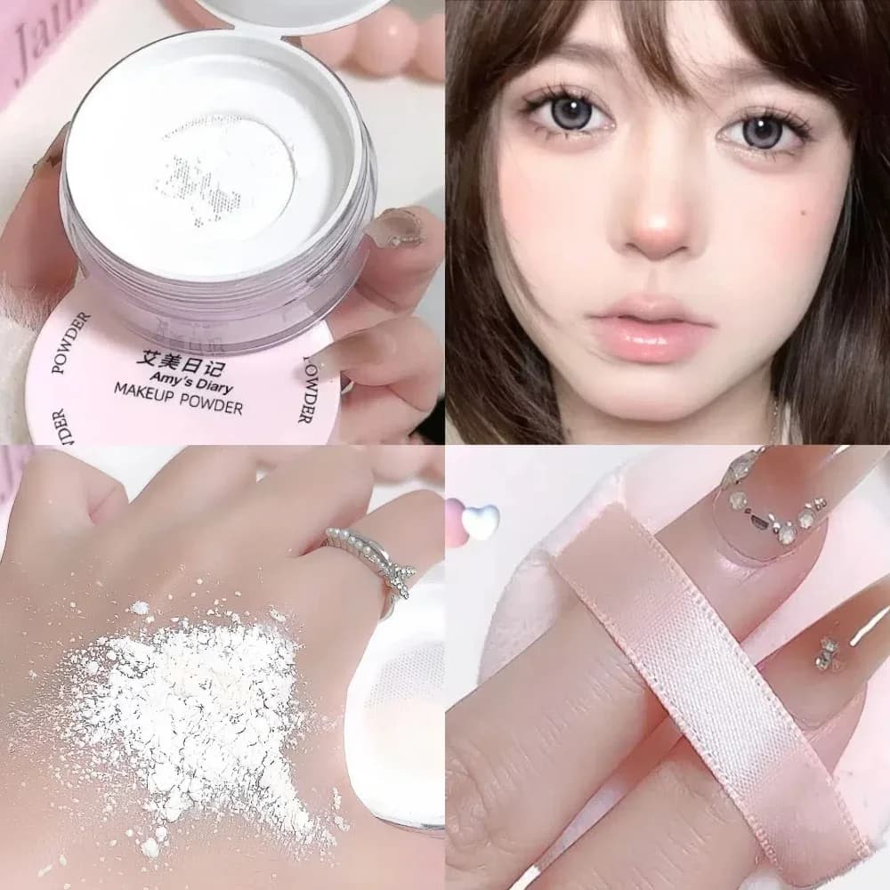 Poudre libre à réglage de l'air, blanc Transparent, finition mate longue durée, maquillage, contrôle