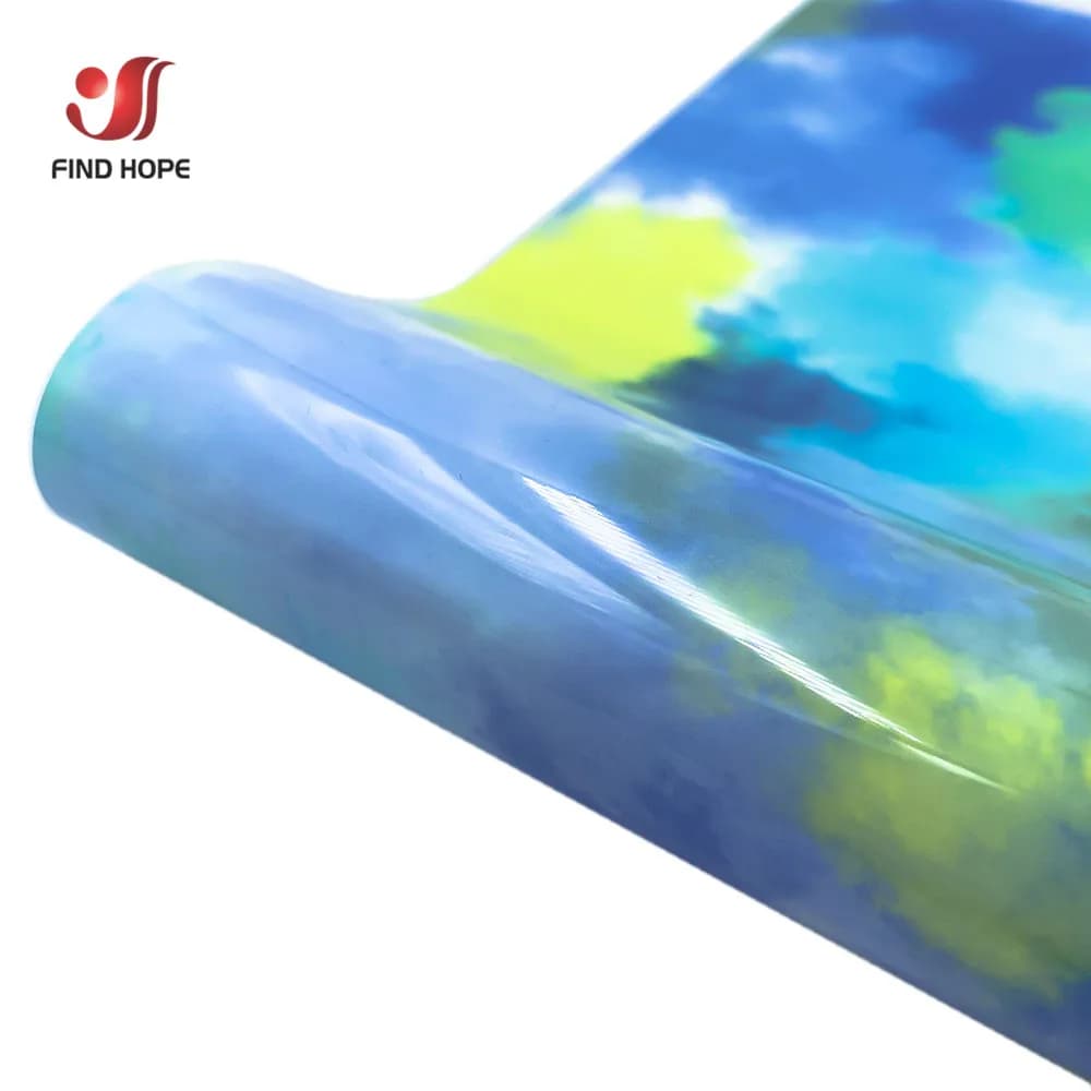 Vinyle thermocollant HTV motif Nuages Aquarelle Tie-Dye pour T-shirts, sacs, chapeaux, tissus et pro