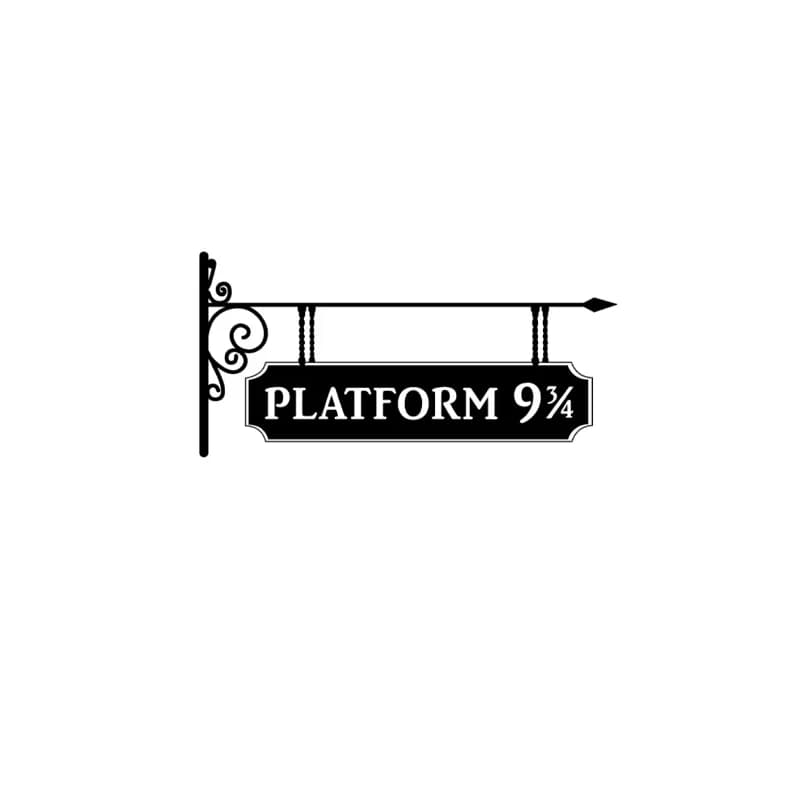 Autocollant mural plateforme Harry Potter 9 3/4 pour décoration de porte fenêtre de maison, cadeau d