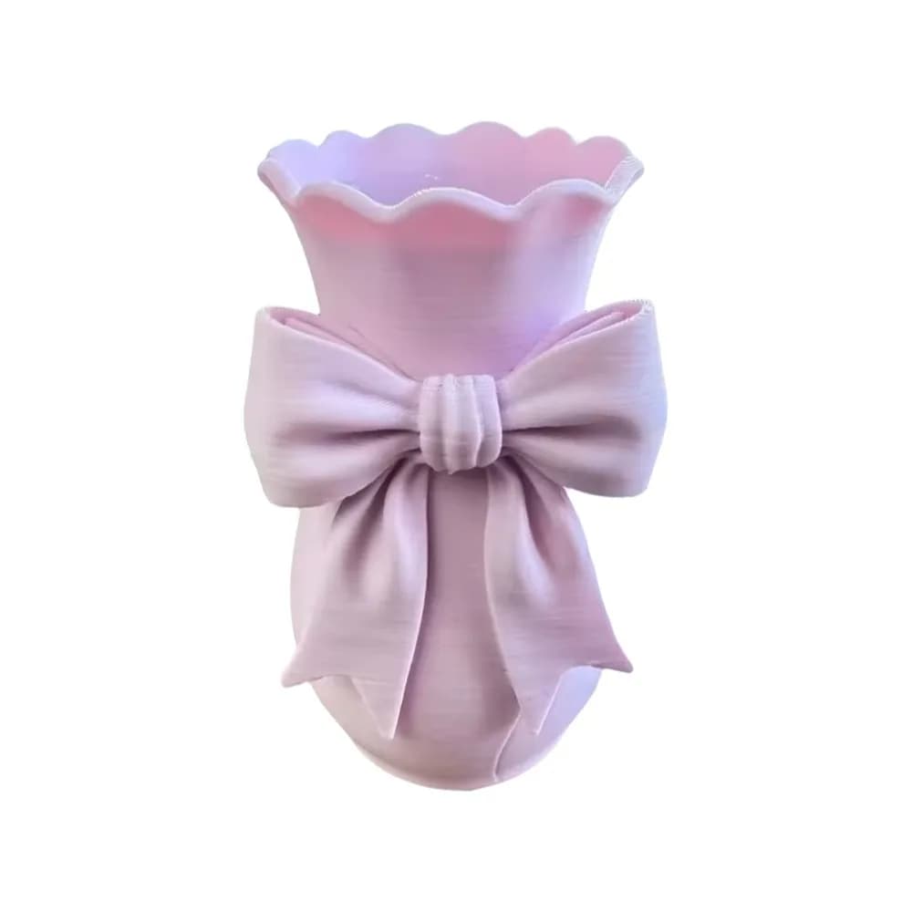 Vases à fleurs roses imprimés en 3D, style élégant, design torsadé, vase pour fleurs séchées, récipi
