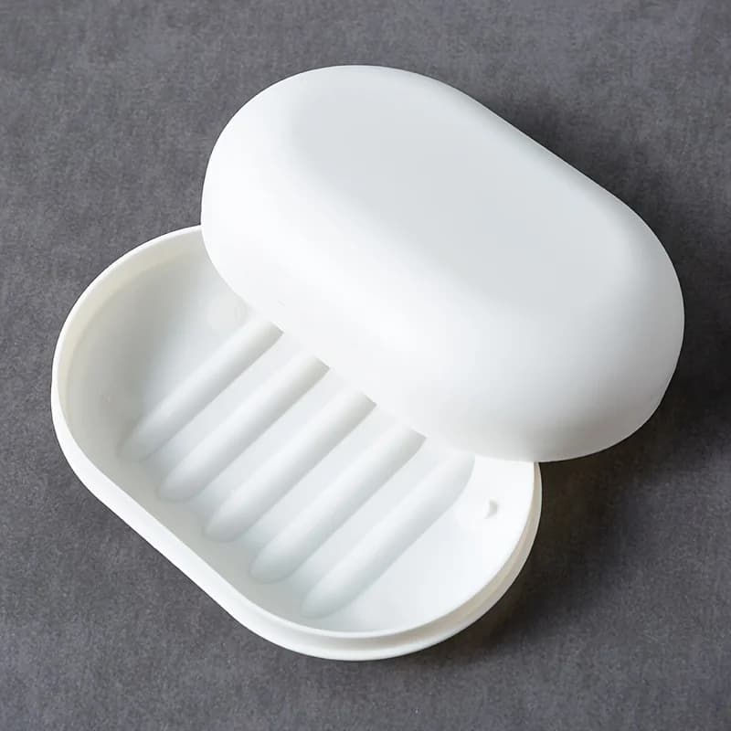 Porte-savon avec couvercle - Récipient à savon de voyage portable et scellé