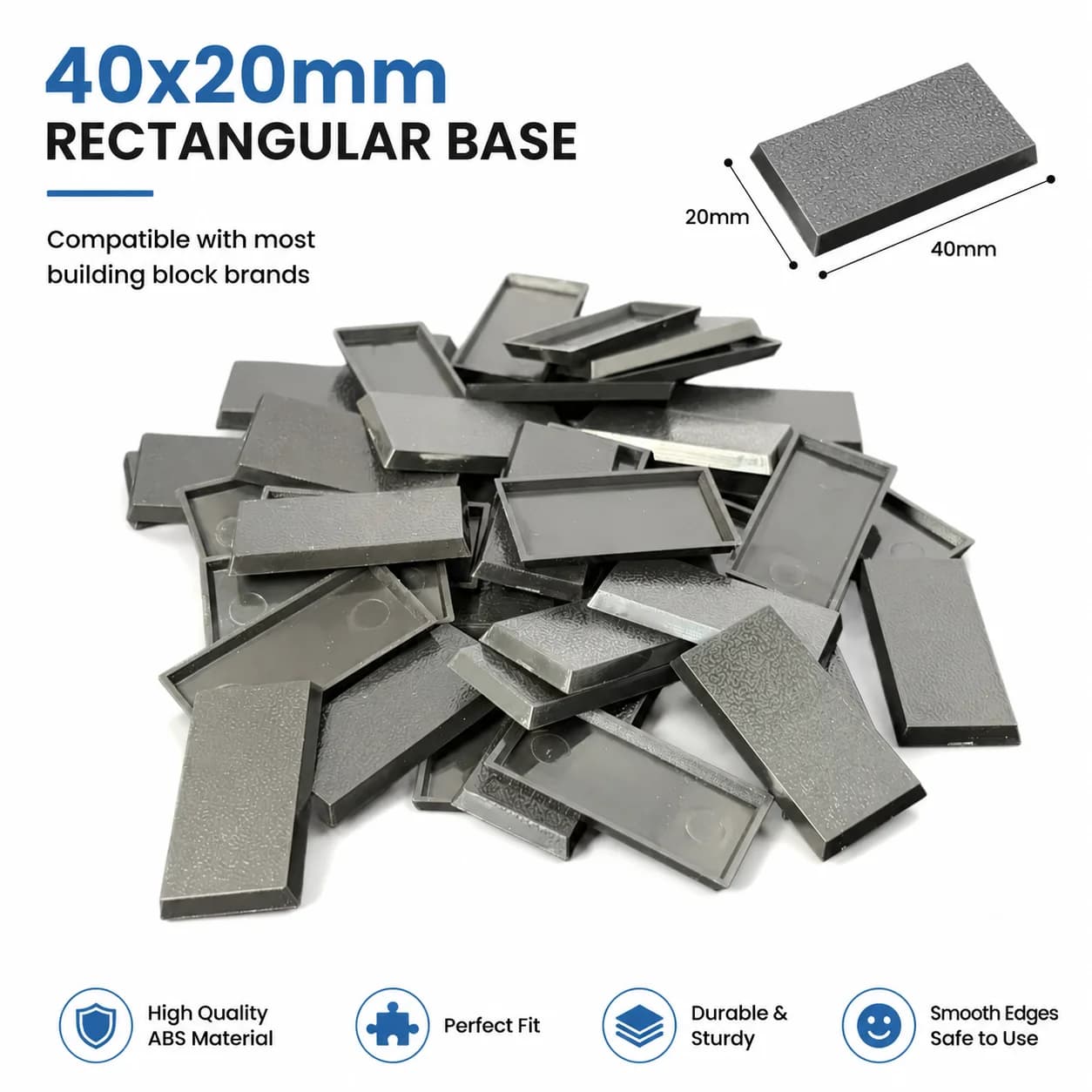 Bases Wargame Bases rectangulaires 40x20mm