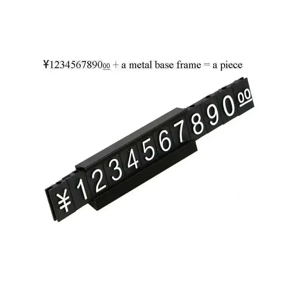 Monnaie Dollar bijouterie métal sol chiffres arabes étiquettes de prix combinées Cube