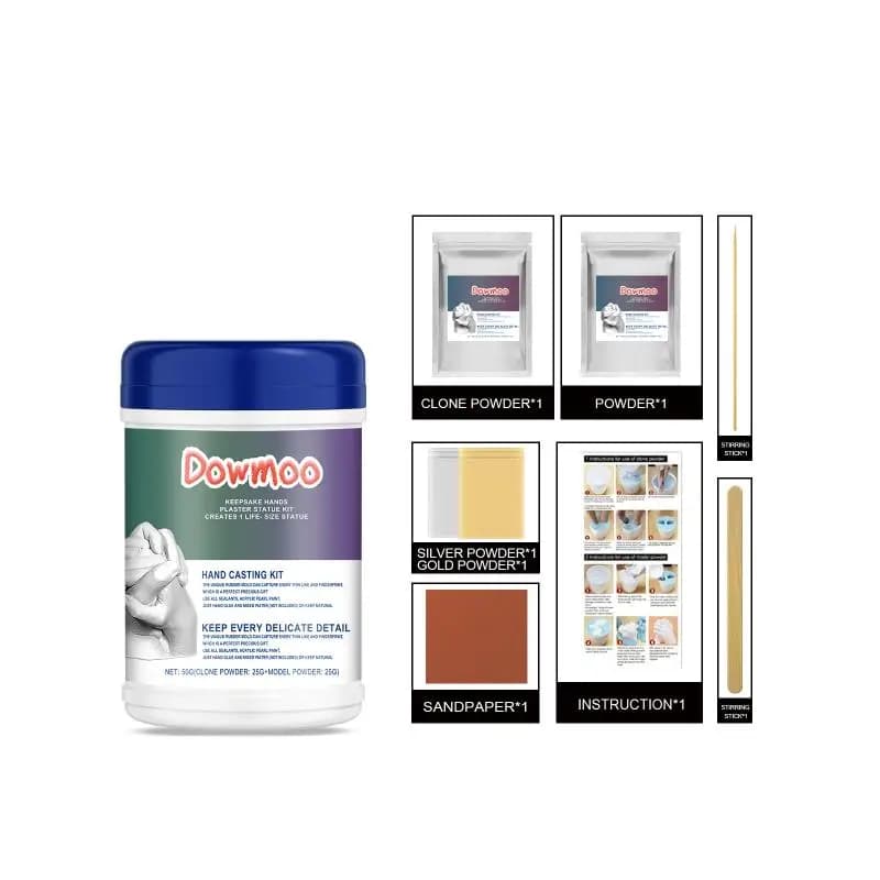 Kit de poudre pour modèle de main 3D, ensemble de fabrication de moule de main DIY pour souvenirs, a