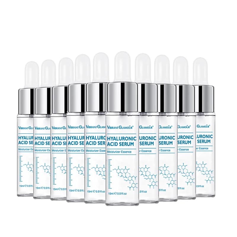 VIBRANT GLAMOUR Sérum pour le visage à l'acide hyaluronique Soins de la peau 10 pièces