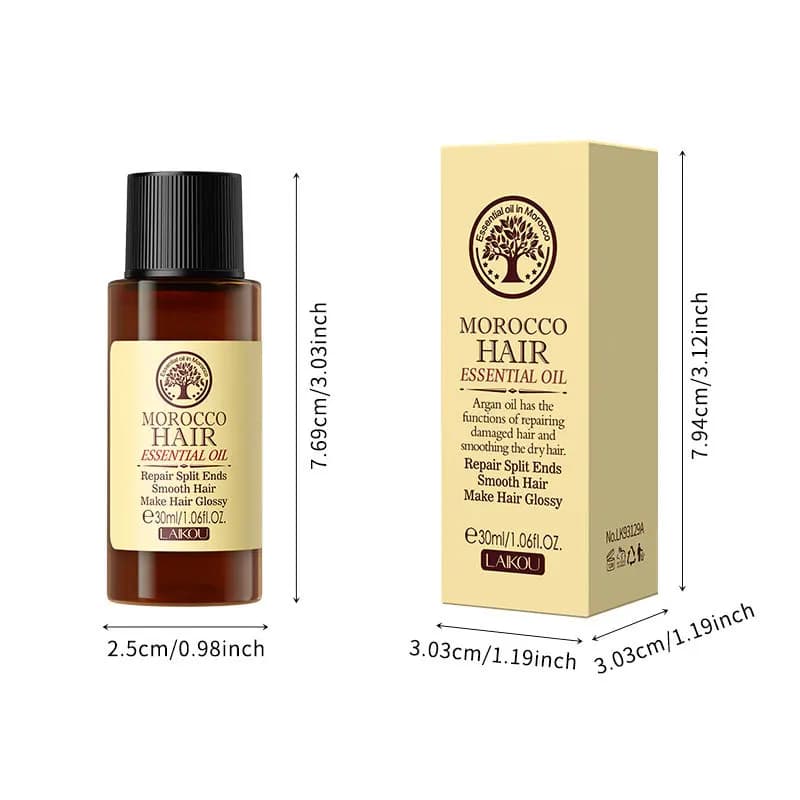 Huile essentielle d'argan Pure marocaine pour soins capillaires, 60ML, pour cheveux secs, produits d