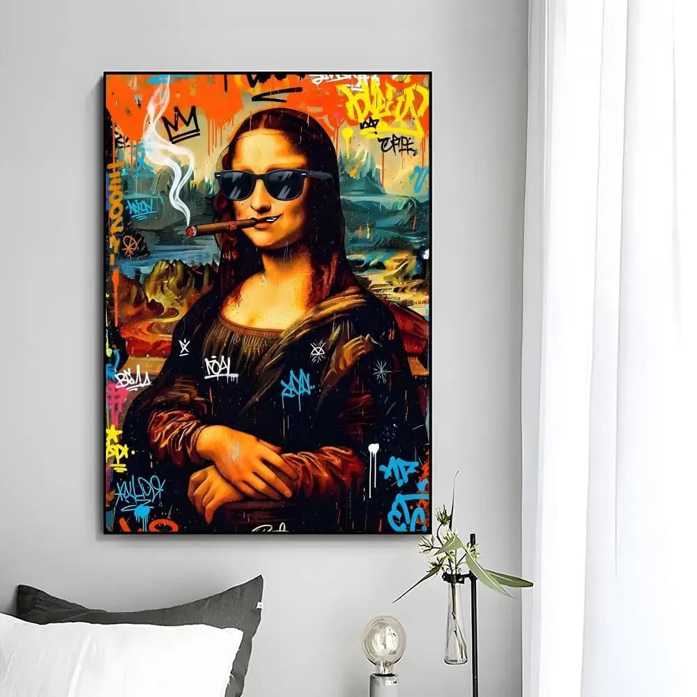 Affiche de style graffiti de rue, toile murale imprimée, décoration murale pour la maison, cadeau sa