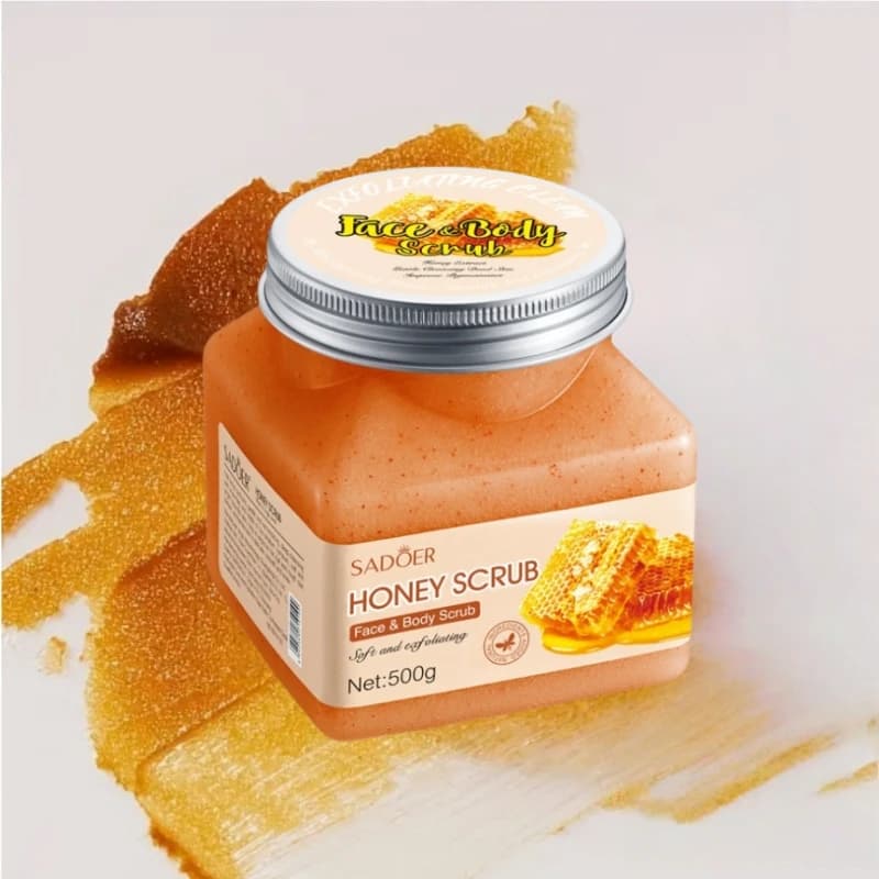 Gommage exfoliant et nettoyant au miel 500g, riche en extrait de miel, avec un arôme charmant, un pa