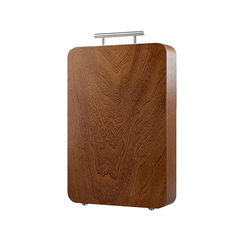 Planche à découper en bois d'ébène noir, 3 cm d'épaisseur, bois massif sans peinture ni cire, double