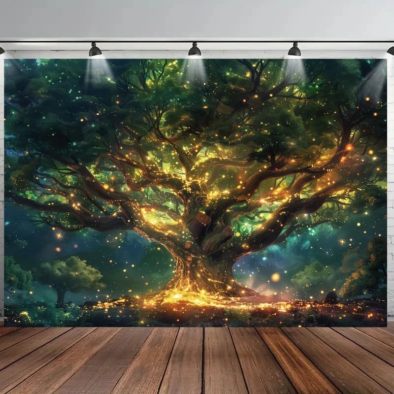Décoration de fond d'arbre de vie, tapisserie de paysage de forêt, accessoires de Studio de photogra