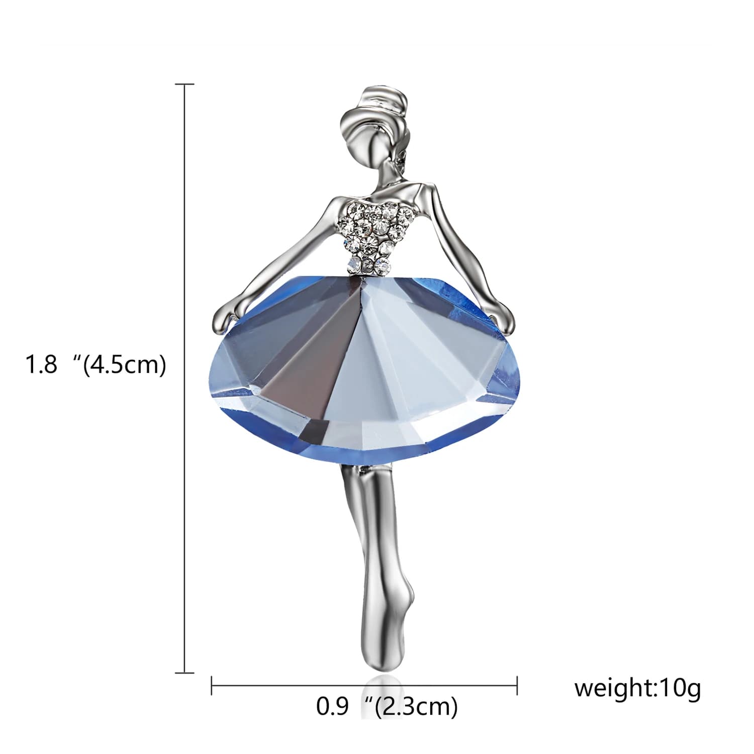 Broches Rinhoo Fashion Ballet en cristal pour femmes, mignonnes broches en émail avec strass pour gy
