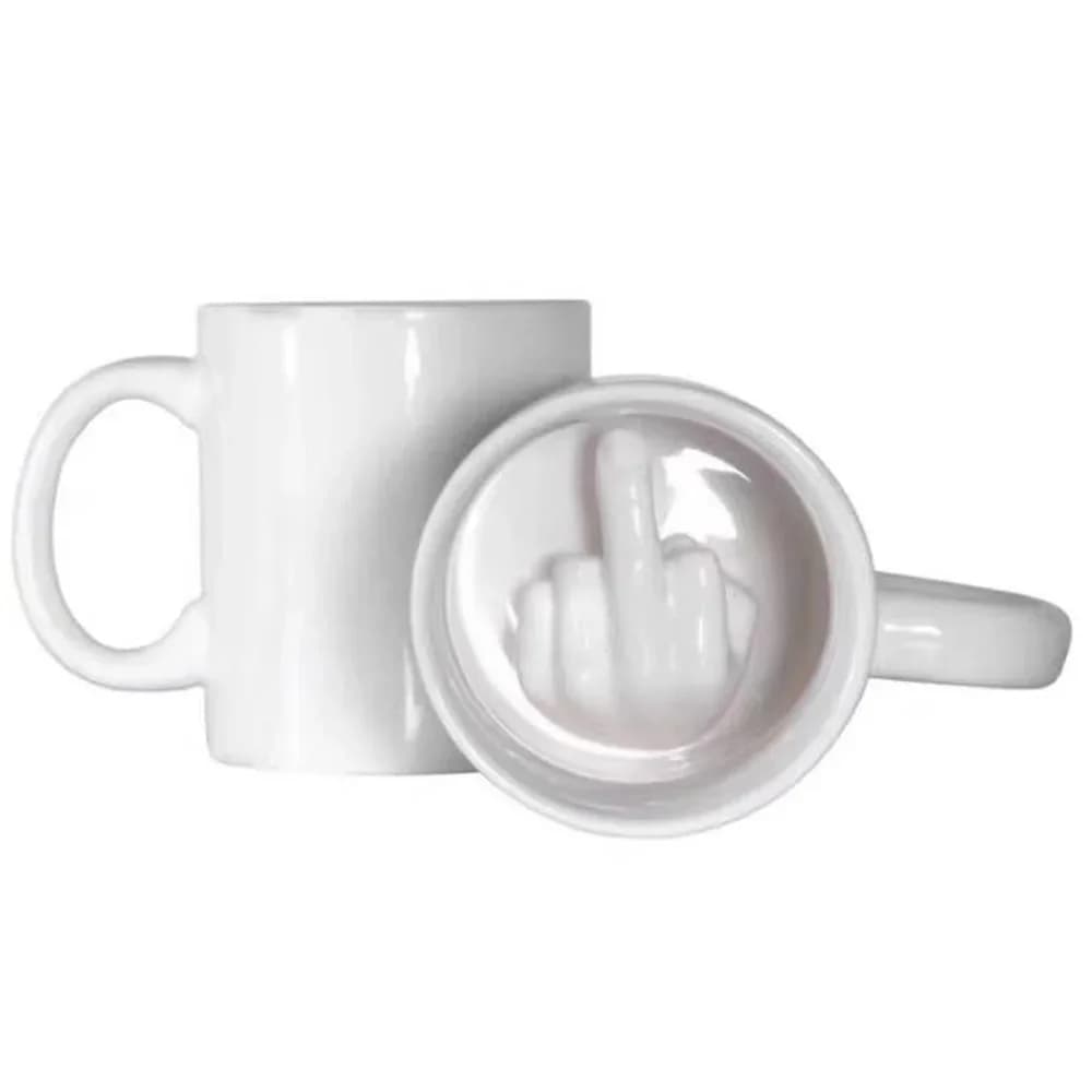 Tasse en céramique de haute beauté pour hommes, tasse Fak drôle, tasse de maquillage, eau, doigt cré