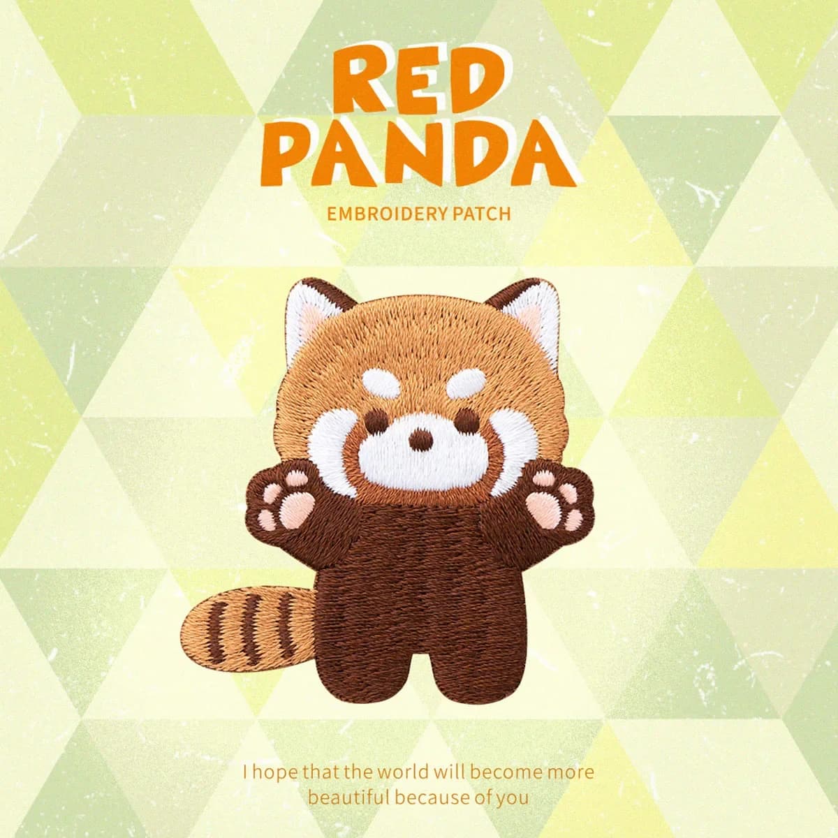 Patchs brodés amusants et créatifs en forme de panda rouge pour la décoration de vêtements, à appliq
