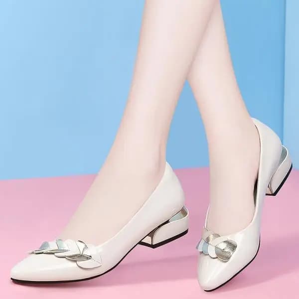 Talon bas élégant bleu luxe en cuir chaussures décontractées pour femmes 2025 dames chaussures d'été