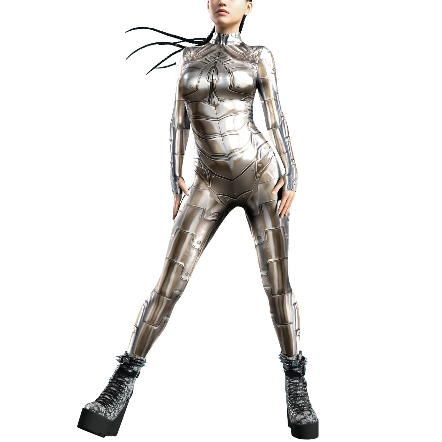 [You're My SecExamen] Halloween Cosplay Costume pour femmes et hommes, Robot Steampunk, Impression 3