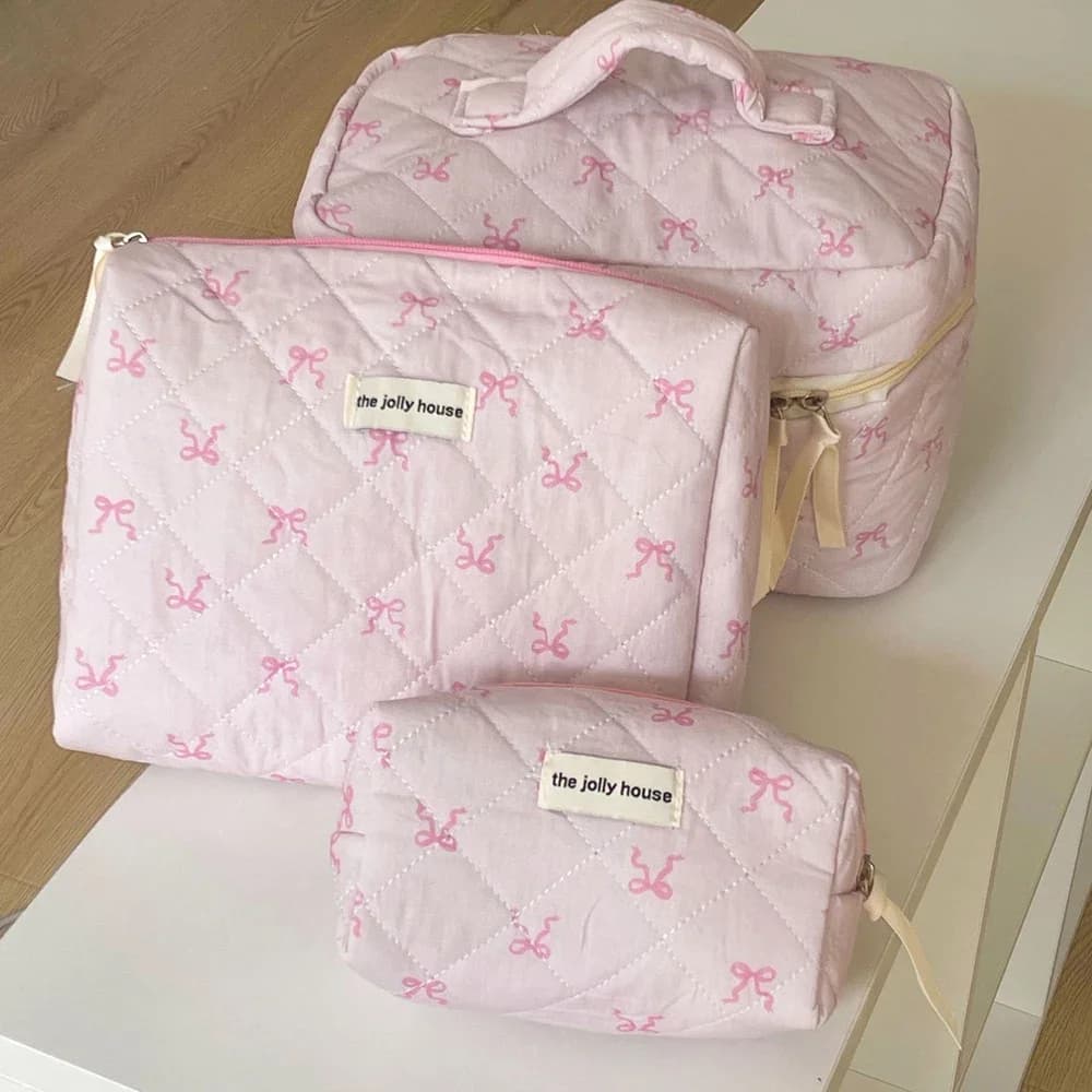 Pochette à fleurs roses pour femmes, pochette de rangement pour outils de maquillage et de toilette,