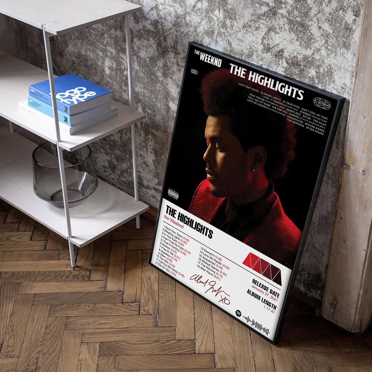 Affiche de musique Hip Hop Star The Weeknd Starboy, affiches Hip Hop pour salon, peinture sur toile,