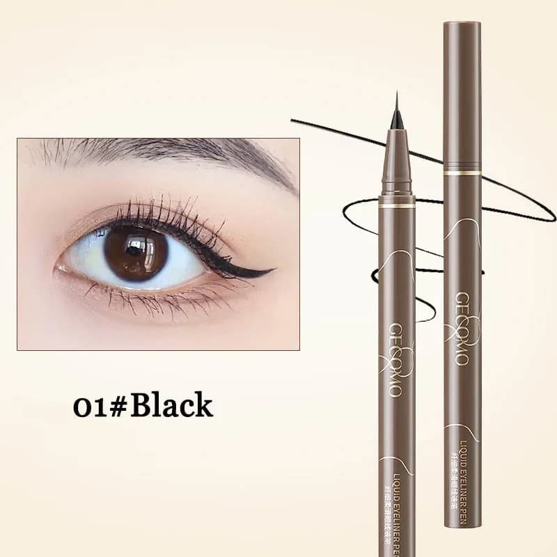 Stylo Eyeliner Ultra fin pour cils inférieurs, noir et marron, imperméable, durable, lisse, couché, 